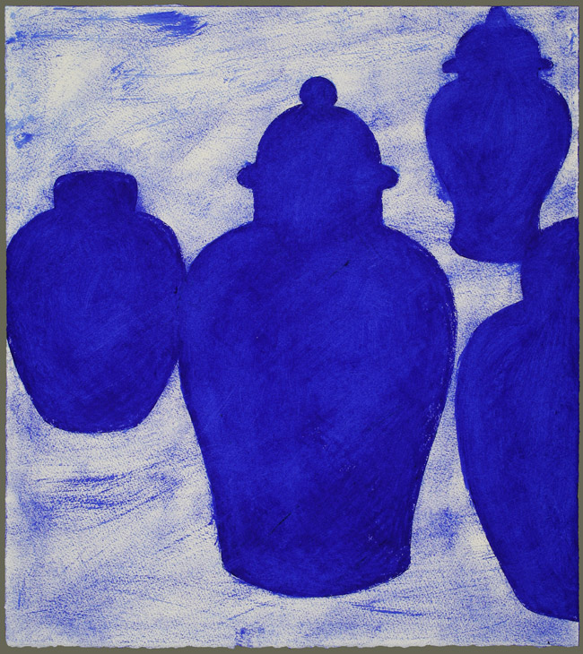 Four French Ultramarine Ginger Jars