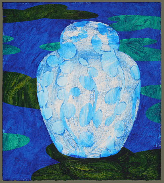 Ginger Jar with Lily Pads