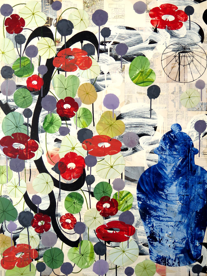 Ginger Jar with Nasturtiums