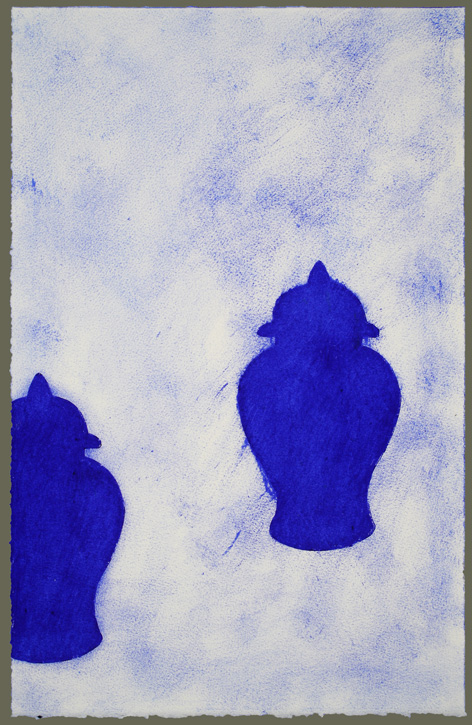 Two French Ultramarine Ginger Jars