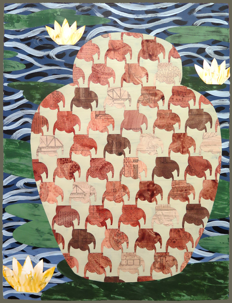 Ginger Jar with Water Lilies