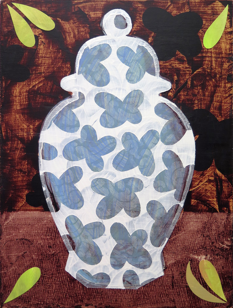 Ginger Jar with Pavonine Flowers